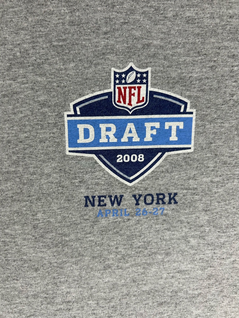 Vintage Reebok 2008 NFL Draft Gray T-Shirt.  Size XL